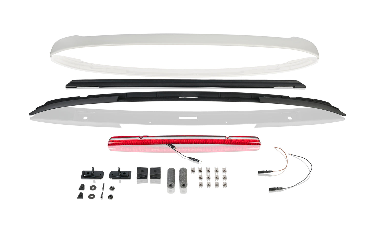 Roof spoiler with additional brake light