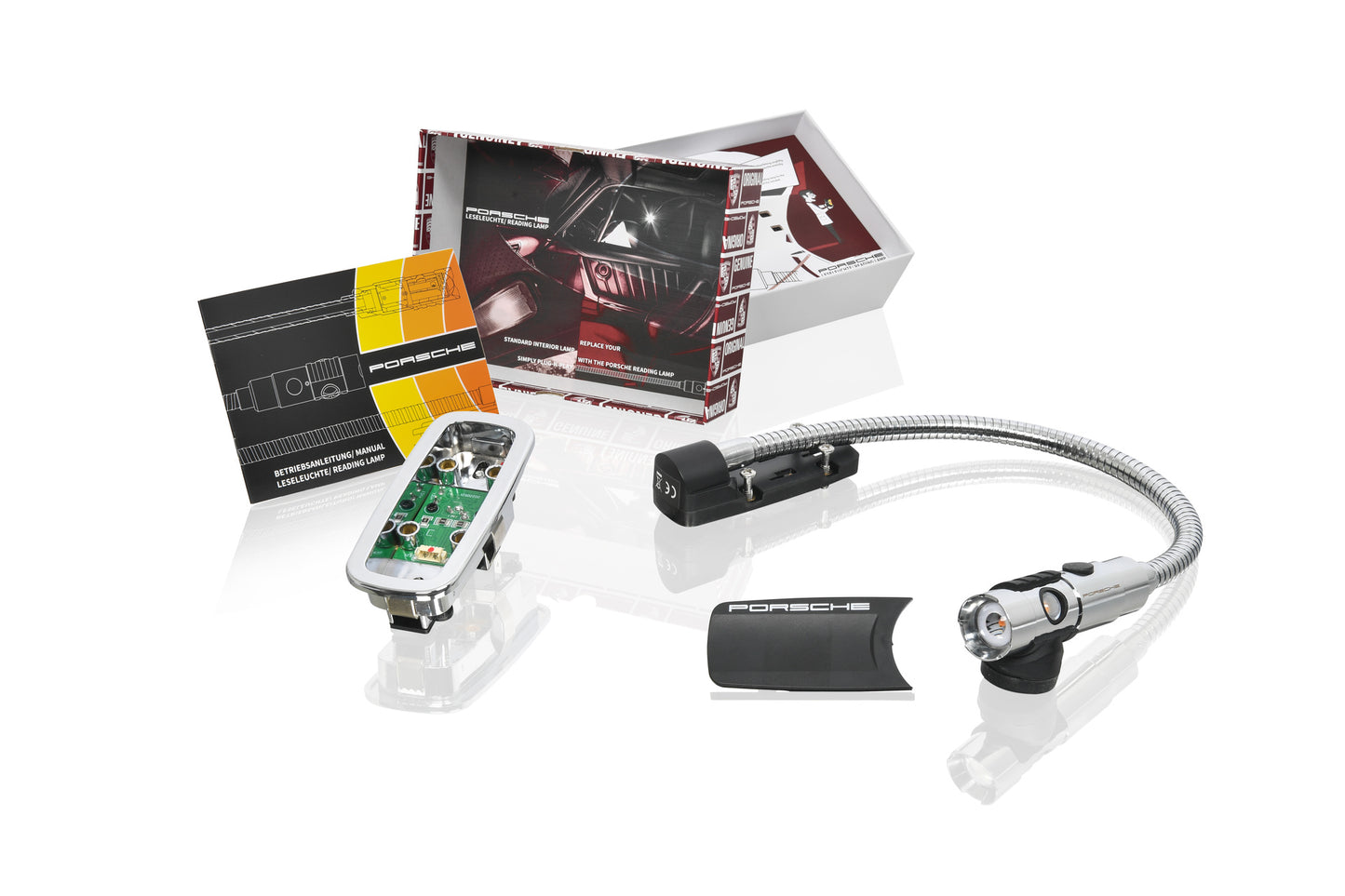 LED reading light, chrome
