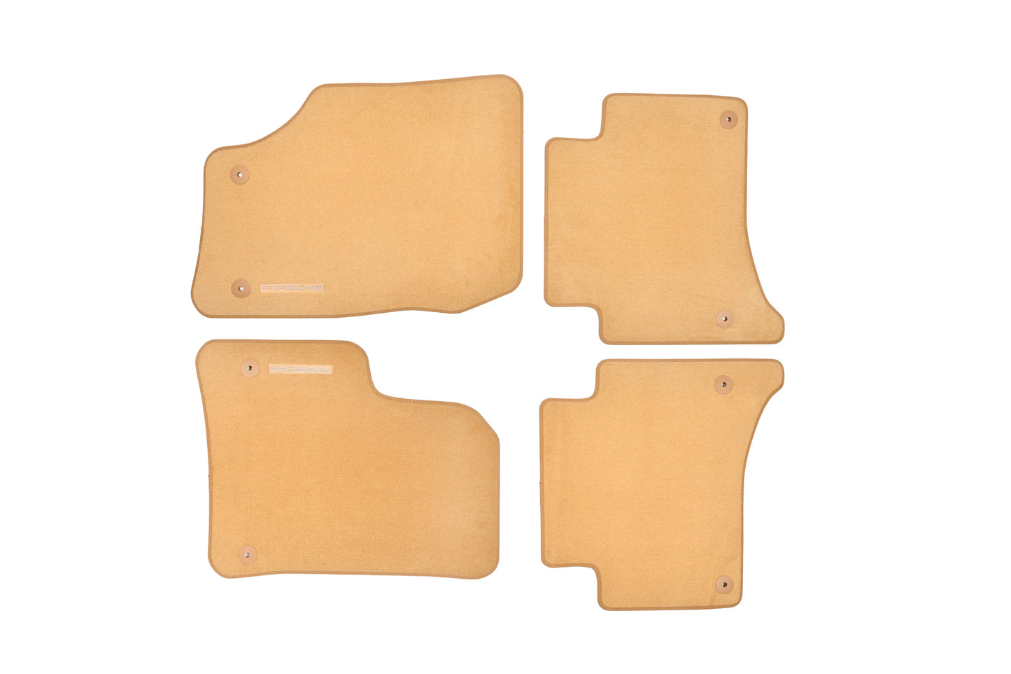 Floor mats with nubuck edging
