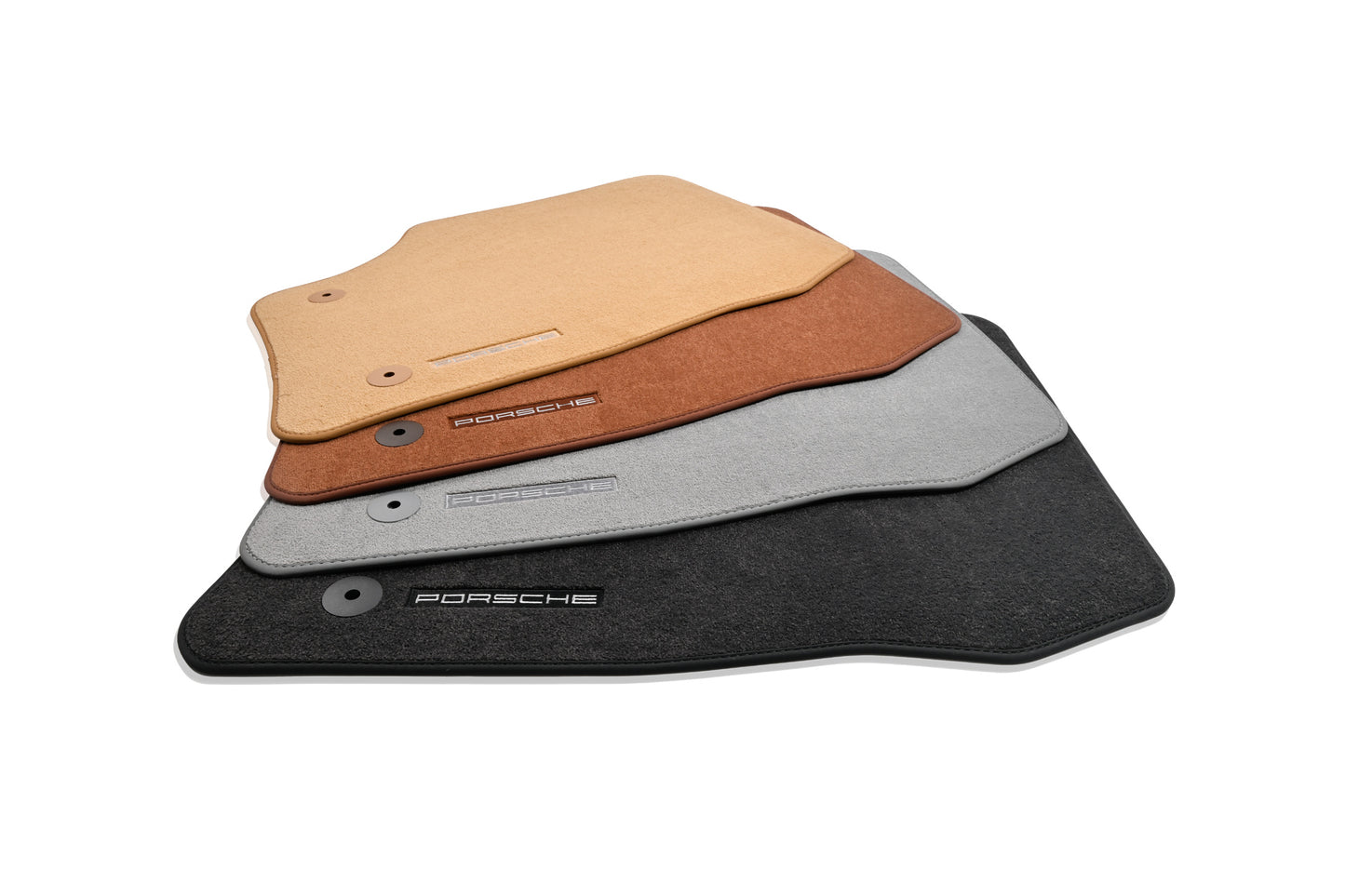 Floor mats with nubuck edging