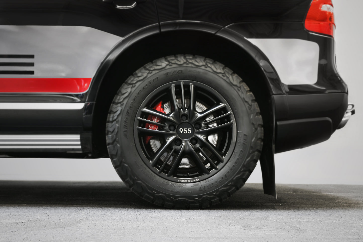 "955" hub cap, Matt Black (Set of 4)