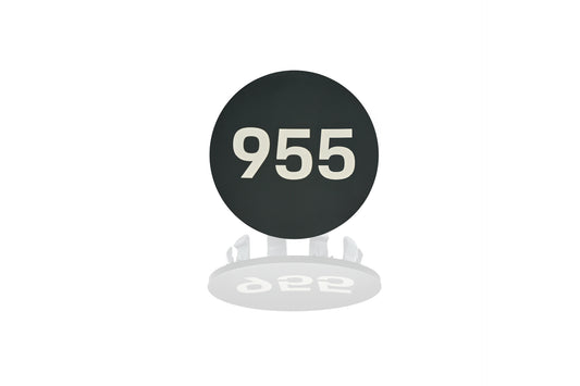 "955" hub cap, Matt Black (Set of 4)